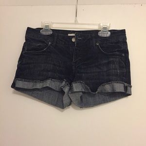 Forever 21 Distressed Black Denim Shorts
